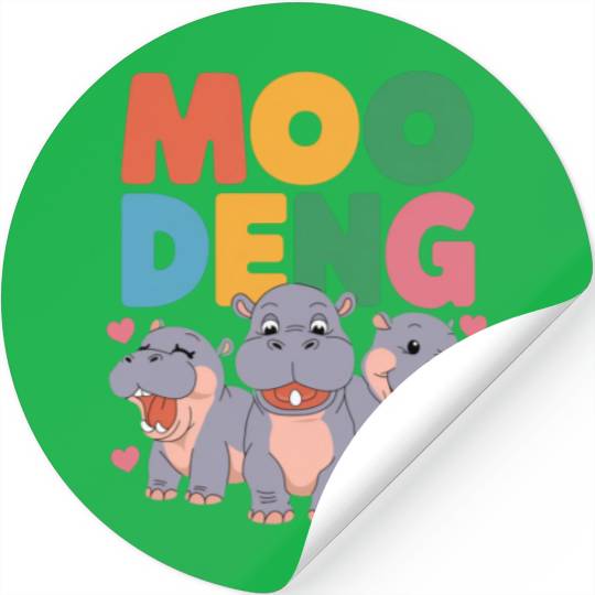 Just A Girl Who Loves Moo Deng Adorable Baby Stickers