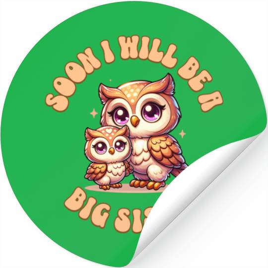 Soon I Will Be A Big Sister Sweet Tiger Stickers