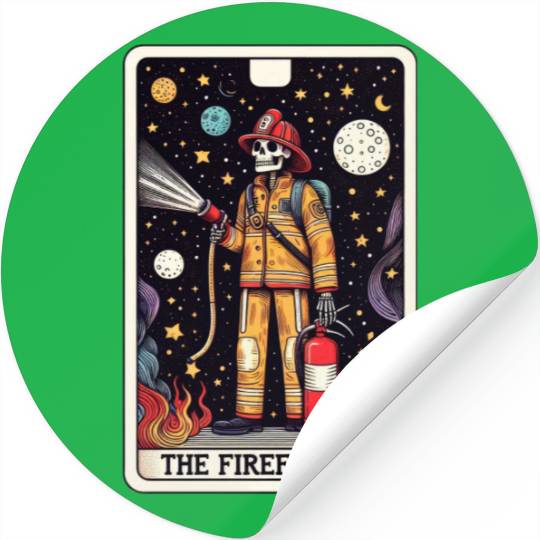 Tarot Card Collection - The Firefighter Stickers