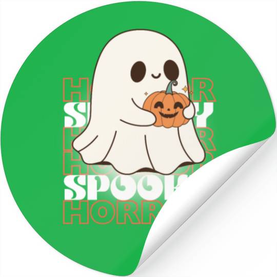 Black And White Modern Halloween Stickers