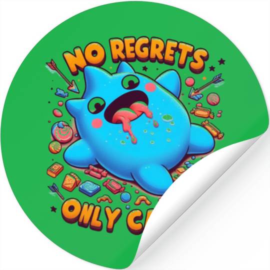 Stitch Halloween No Regrets Only Candy Stickers