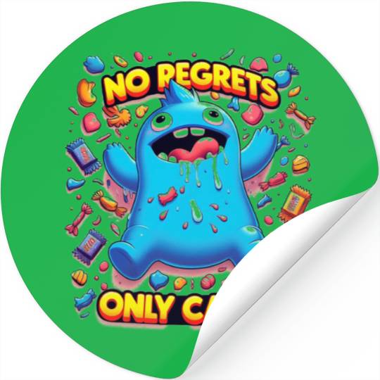 No Regrets Only Candy Stickers