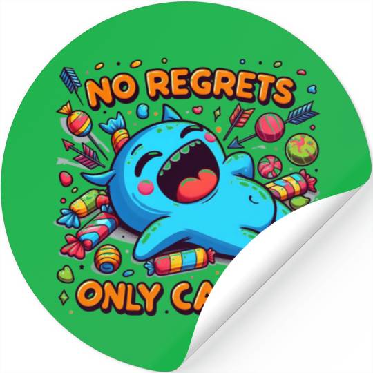 Disneyland No Regrets Only Candy Stickers