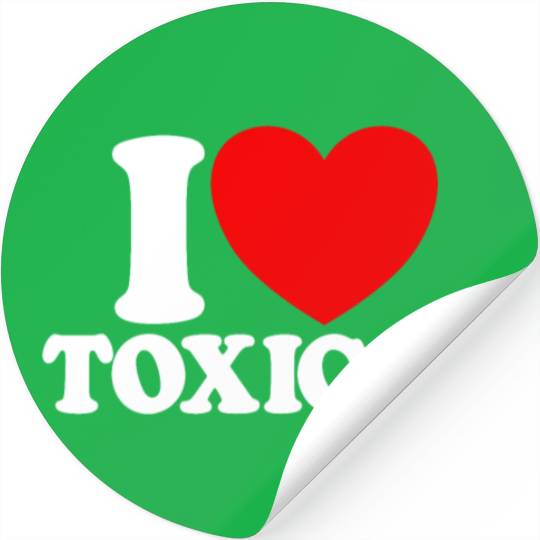 I Love Toxicos Red Heart Toxic Latino Women's Stickers