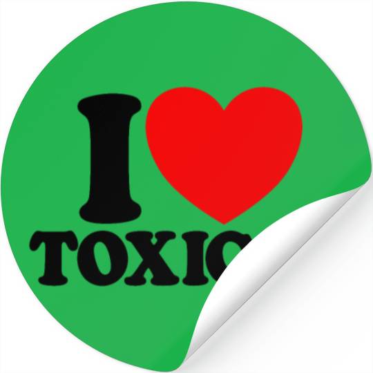 I Love Toxicos Red Heart Toxic Latino Women'slove Stickers