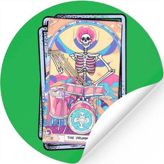 Tarot Card Collection - The Drummer Stickers