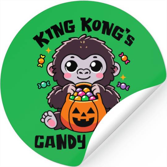 Kingkong's Candy Haul Halloween Trick-or-Treat Bag Stickers