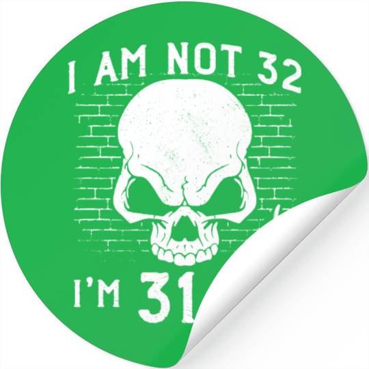 I Am 31 Plus Middle Finger - 32nd Birthday Stickers