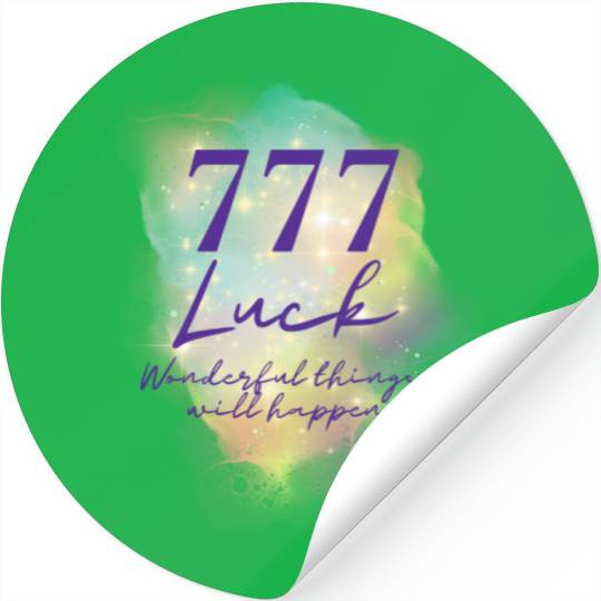 Angel Numbers Luck Mindful Quote 777 Stickers