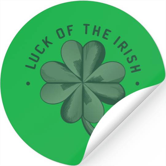 Luck of the Irish Clover Design Stickers