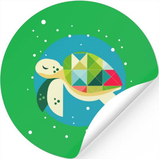 cute turtle - creative underwater world Stickers