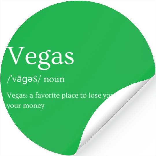 Funny Vegas definition Stickers