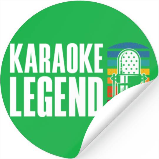 Karaoke Legend Microphone Retro Stickers