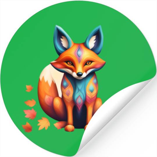 Fall Fox Alebrije Stickers