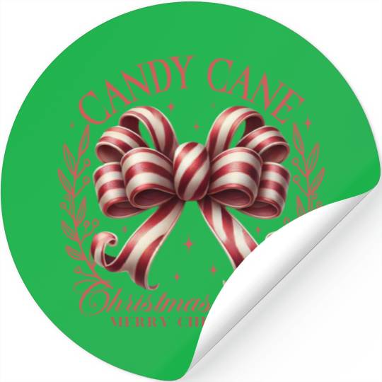 Candy Cane Christmas Club Stickers
