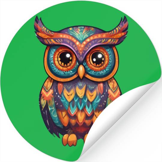 Halloween Owl Alebrije Stickers