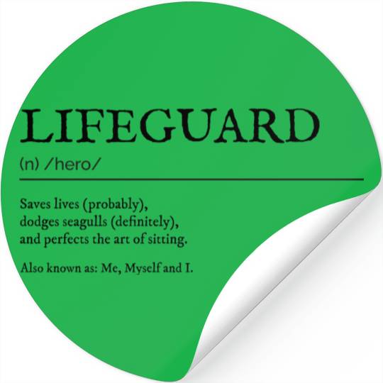 Funny and Creative Swimming Lifeguard Stickers