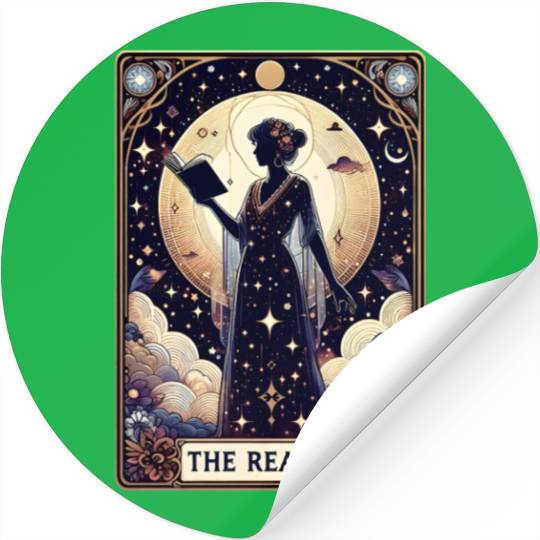 The Reader Tarot Card Reading Book lovers Stickers