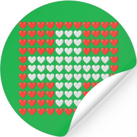 Switzerland HEARTS Flag Stickers