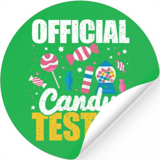 Kids Women Official Candy Tester For Candy Lover Stickers