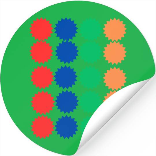 Spiked Circle Pattern Design Stickers