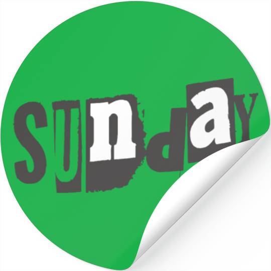 ilustrasi text sunday with theme Tipografi eksperi Stickers