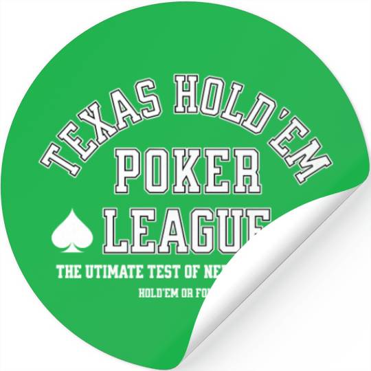 Texas Hold'em Poker League Apparel Stickers