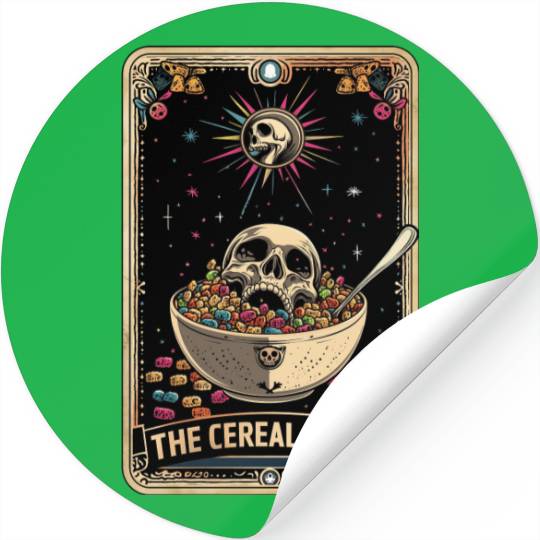 Cereal Killer Tarot Card Horror Movies True Crime Stickers