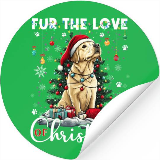 Labrador Retriever Christmas Tree Decorations Dog Stickers