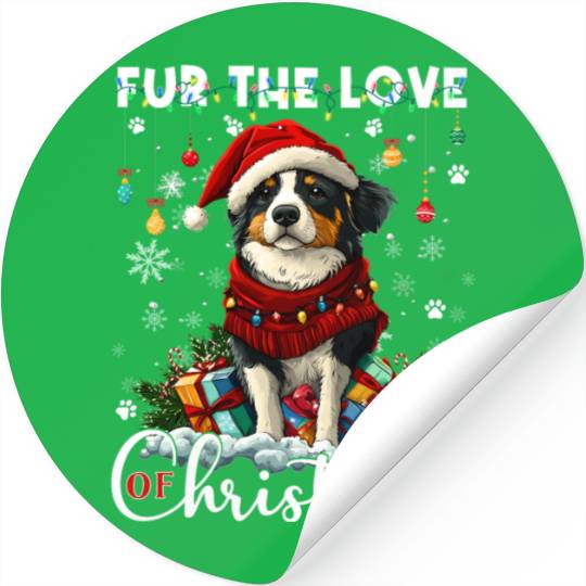 Australian Shepherd Christmas Tree Decorations Dog Stickers
