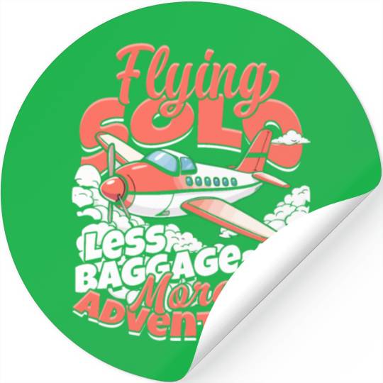 First Solo Flight Pilot Flying Solo Stickers