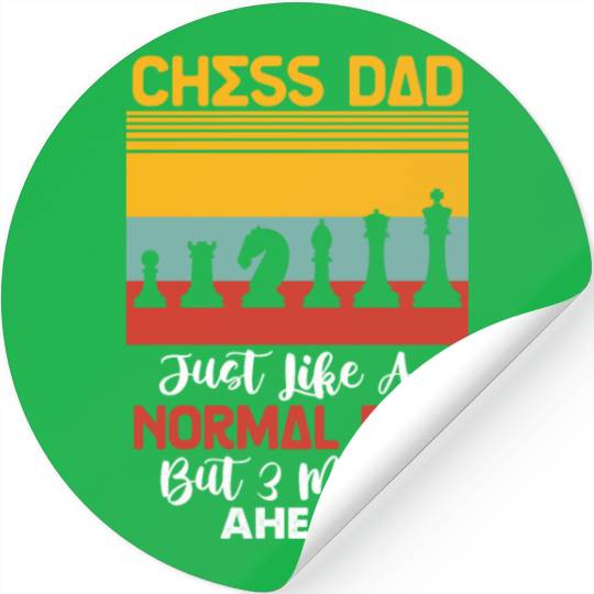 Cool Chess Player Art 4 Stickers