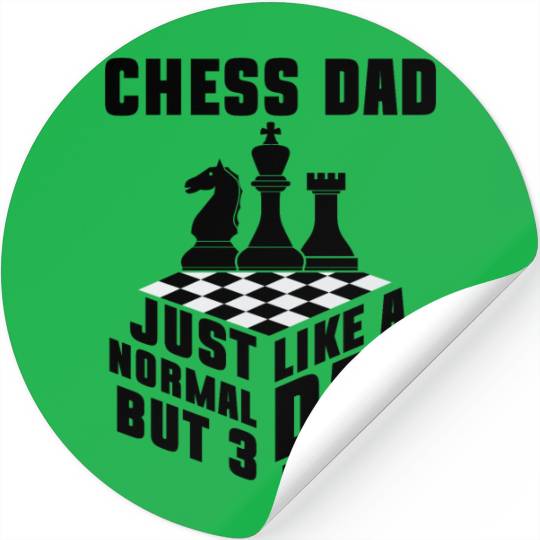 Cool Chess Player Art 7 Stickers