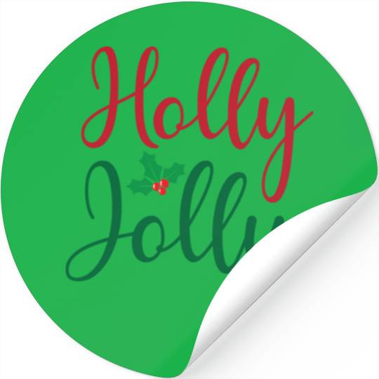 Christmas Holly Jolly Sticker Stickers