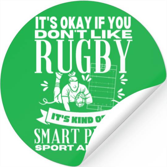 Rugby Is For Smart People Funny Rugby Player Stickers