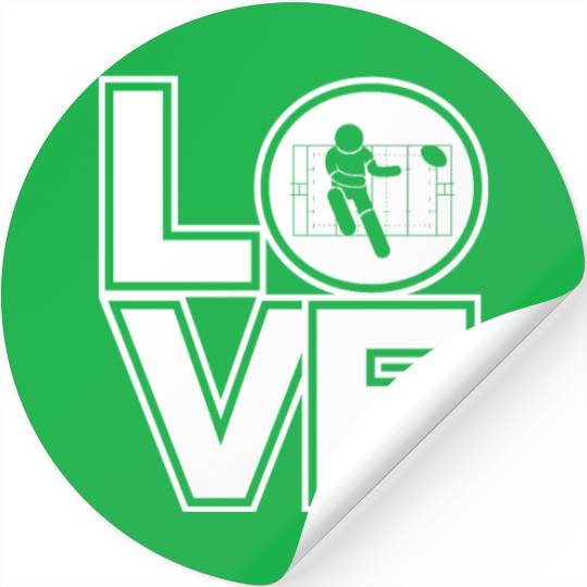 Rugby LOVE Funny Rugby Player Stickers