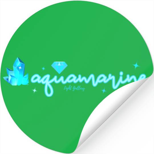Aquamarine gemstone jewel Stickers