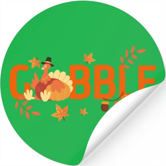 GOBBLE TURKEY PODIATRIST FUNNY THANKSGIVING Stickers