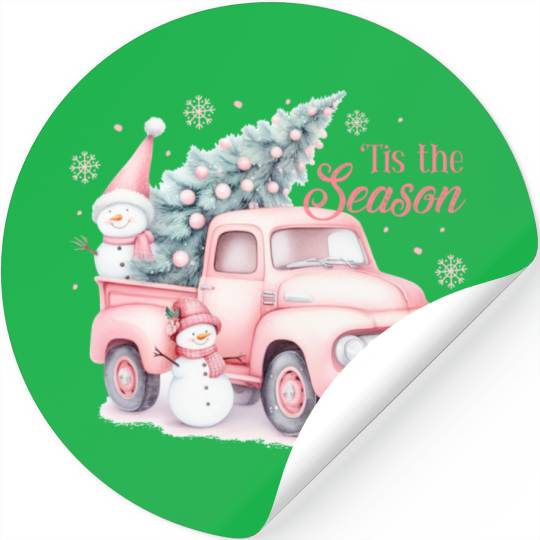 This Xmas Season Merry Christmas Snowman Stickers