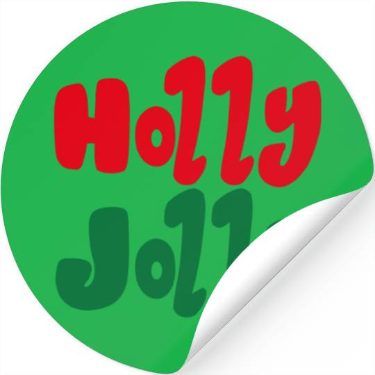 holly jolly Christmas Stickers