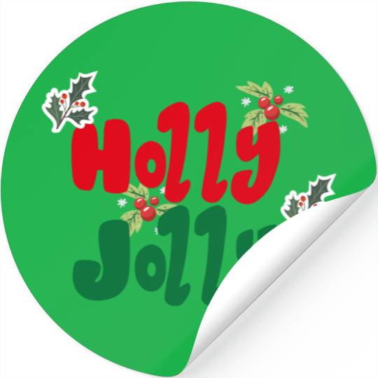 holly jolly Christmas Stickers