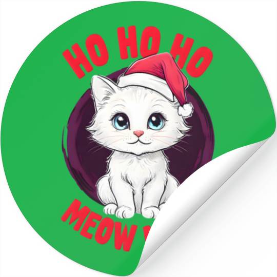 Ho Ho Ho, Meow Meow: Cute Christmas Cat Stickers