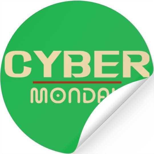 Cyber Monday Stickers Design Retro vintage