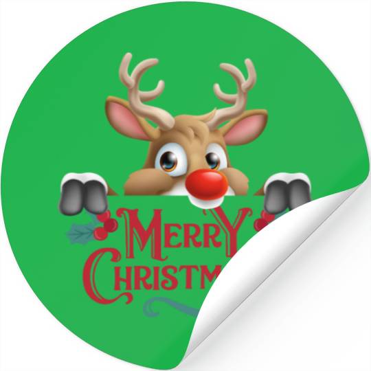 ''Magical Reindeer Christmas Mug'' Stickers