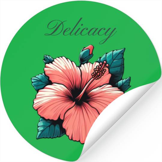 Hibiscus Grace: A Symbol of Delicacy and Elegance Stickers