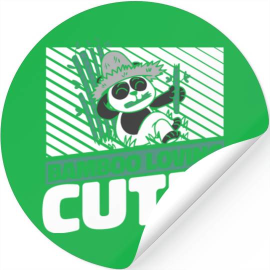 Bamboo Loving Cutie Panda Bear Friend Giant Panda Stickers