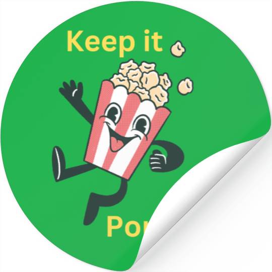 Keep it popping! Popcorn Character! Stickers