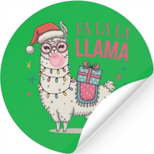 Christmas Llamas, Fa La La Llama Stickers