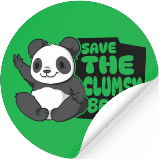 Save The Clumsy Bears Panda Bear Friend Lover Stickers