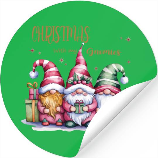 Merry Christmas, Christmas With My Gnomies Stickers